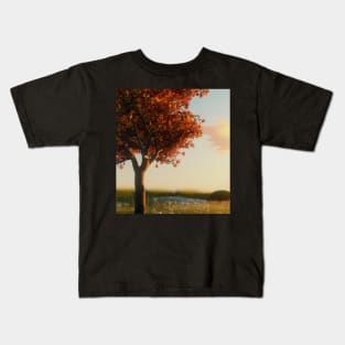 Sunset tree Kids T-Shirt